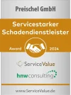 Preischel - Siegel-Servicestarker Schadensdienstleister - Award 2024
